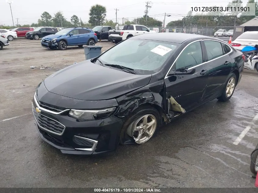 2018 Chevrolet Malibu Ls VIN: 1G1ZB5ST3JF111901 Lot: 40475179