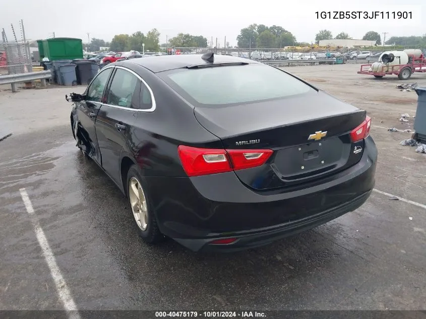 2018 Chevrolet Malibu Ls VIN: 1G1ZB5ST3JF111901 Lot: 40475179