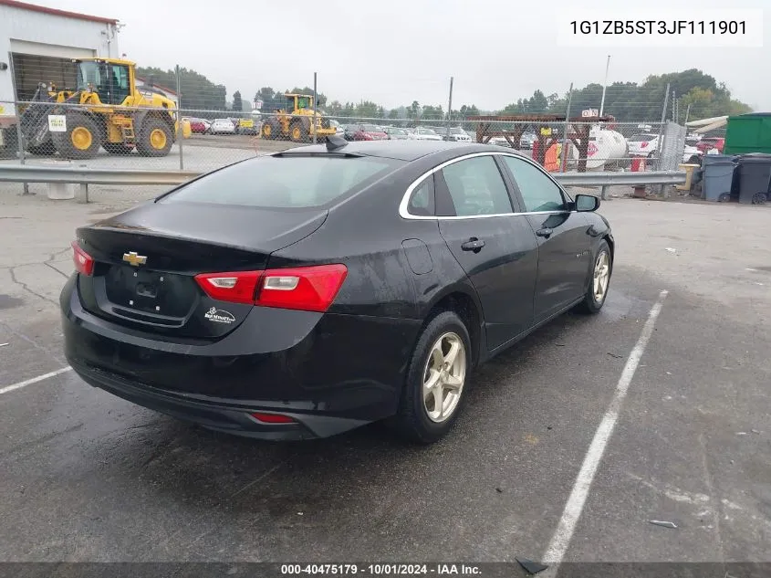 2018 Chevrolet Malibu Ls VIN: 1G1ZB5ST3JF111901 Lot: 40475179