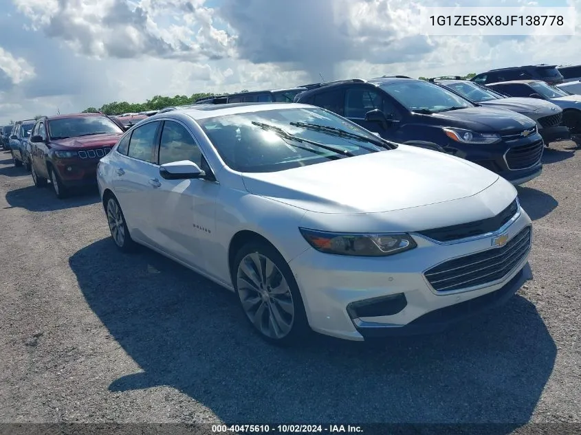 2018 Chevrolet Malibu Premier VIN: 1G1ZE5SX8JF138778 Lot: 40475610