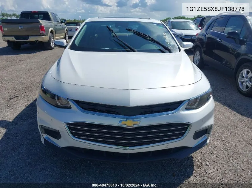 2018 Chevrolet Malibu Premier VIN: 1G1ZE5SX8JF138778 Lot: 40475610