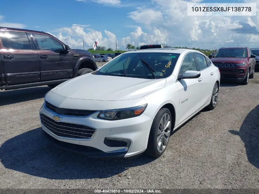 2018 Chevrolet Malibu Premier VIN: 1G1ZE5SX8JF138778 Lot: 40475610