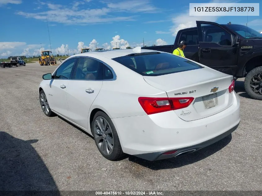 2018 Chevrolet Malibu Premier VIN: 1G1ZE5SX8JF138778 Lot: 40475610