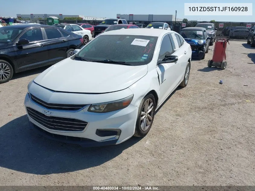 2018 Chevrolet Malibu Lt VIN: 1G1ZD5ST1JF160928 Lot: 40480034