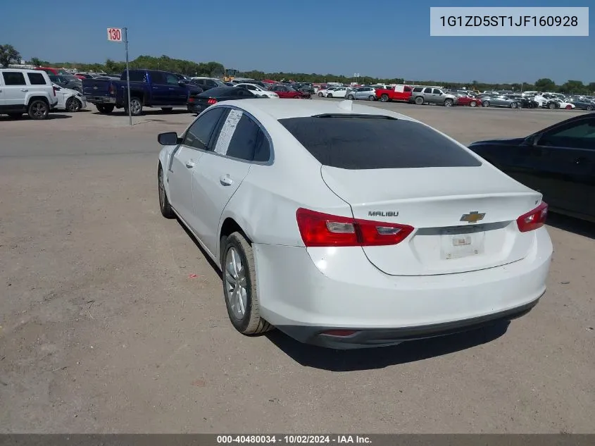 2018 Chevrolet Malibu Lt VIN: 1G1ZD5ST1JF160928 Lot: 40480034