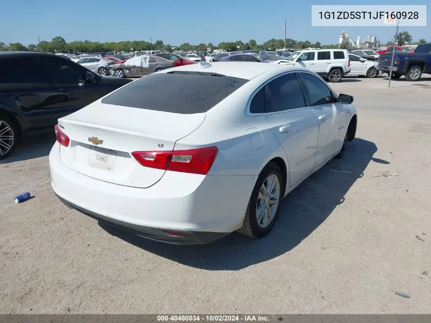 2018 Chevrolet Malibu Lt VIN: 1G1ZD5ST1JF160928 Lot: 40480034