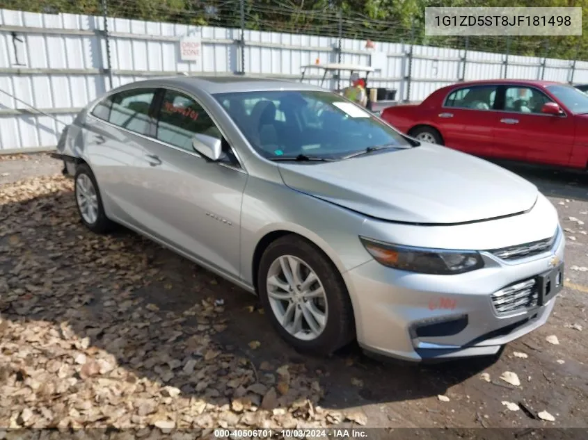 2018 Chevrolet Malibu Lt VIN: 1G1ZD5ST8JF181498 Lot: 40506701