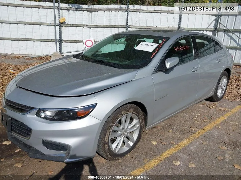 2018 Chevrolet Malibu Lt VIN: 1G1ZD5ST8JF181498 Lot: 40506701