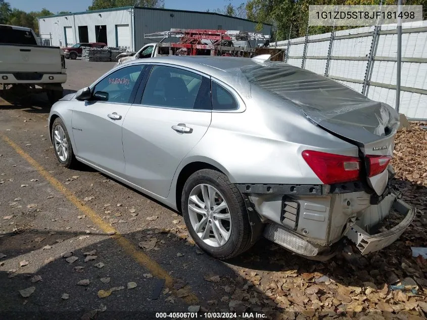 2018 Chevrolet Malibu Lt VIN: 1G1ZD5ST8JF181498 Lot: 40506701