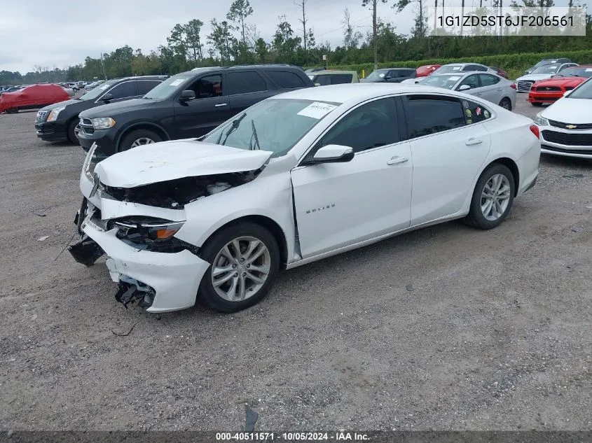 2018 Chevrolet Malibu Lt VIN: 1G1ZD5ST6JF206561 Lot: 40511571