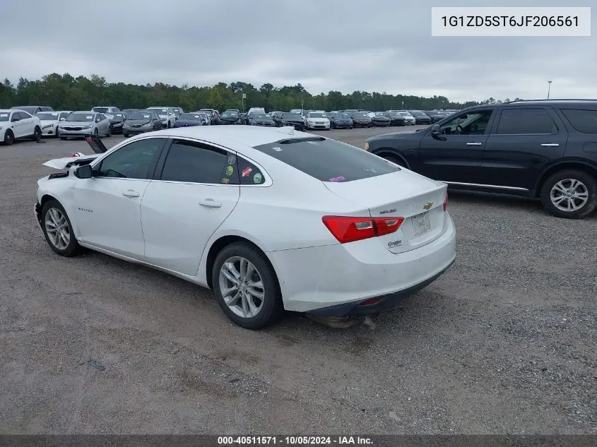 2018 Chevrolet Malibu Lt VIN: 1G1ZD5ST6JF206561 Lot: 40511571