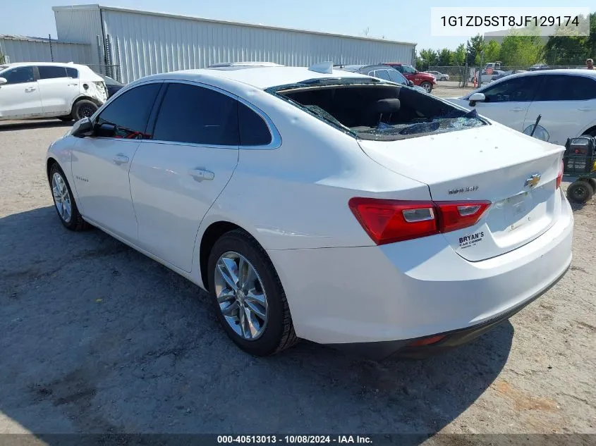 2018 Chevrolet Malibu Lt VIN: 1G1ZD5ST8JF129174 Lot: 40513013