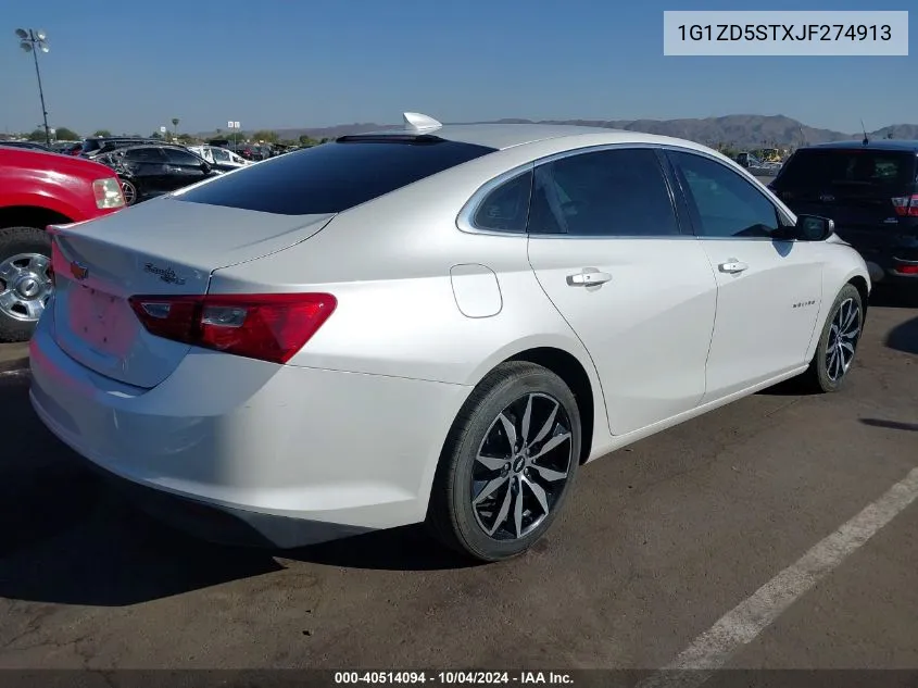 1G1ZD5STXJF274913 2018 Chevrolet Malibu Lt