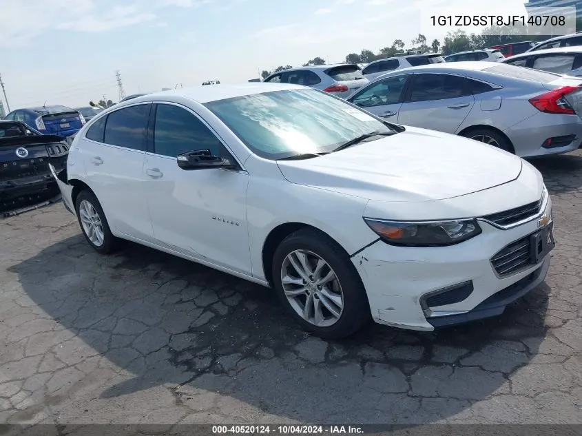 2018 Chevrolet Malibu Lt VIN: 1G1ZD5ST8JF140708 Lot: 40520124