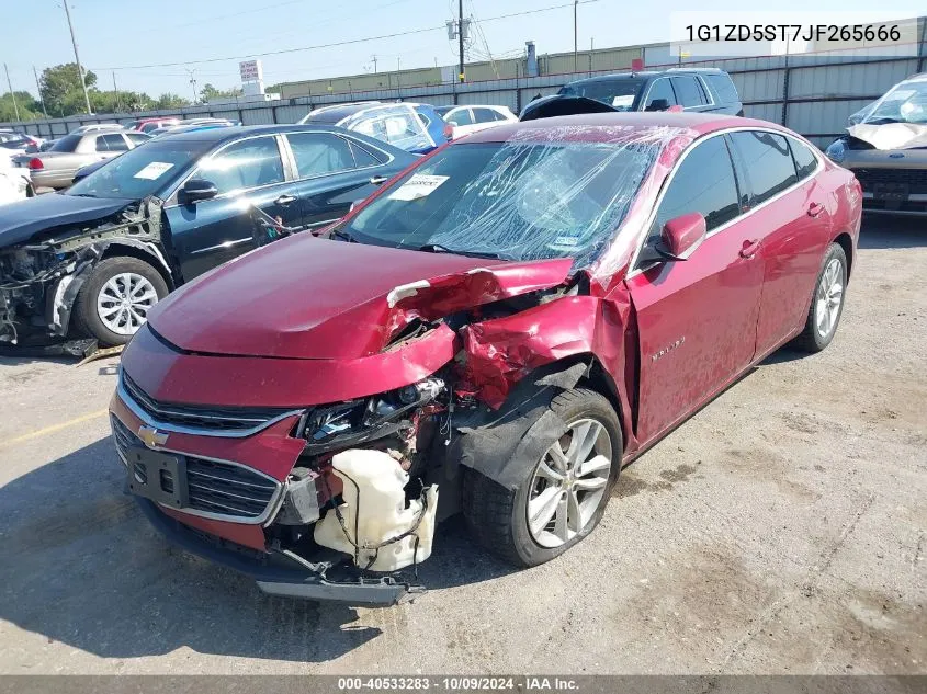 2018 Chevrolet Malibu Lt VIN: 1G1ZD5ST7JF265666 Lot: 40533283