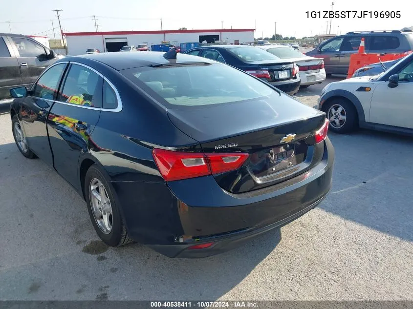 2018 Chevrolet Malibu 1Ls VIN: 1G1ZB5ST7JF196905 Lot: 40538411