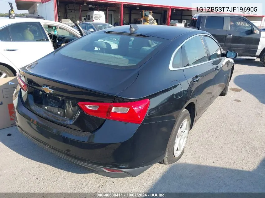 2018 Chevrolet Malibu 1Ls VIN: 1G1ZB5ST7JF196905 Lot: 40538411