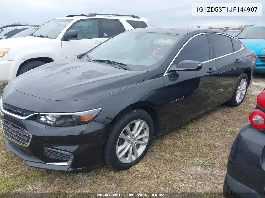 2018 Chevrolet Malibu Lt VIN: 1G1ZD5ST1JF144907 Lot: 40538911