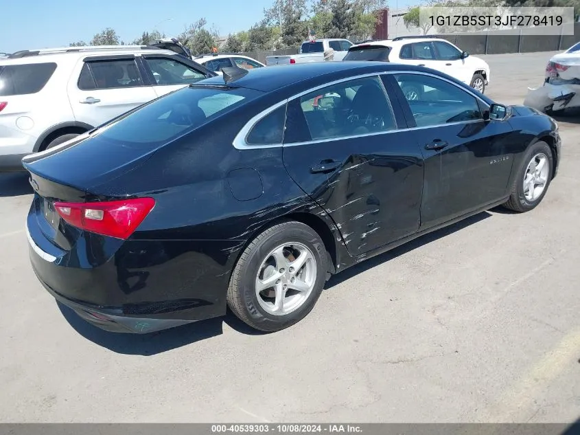 2018 Chevrolet Malibu Ls VIN: 1G1ZB5ST3JF278419 Lot: 40539303