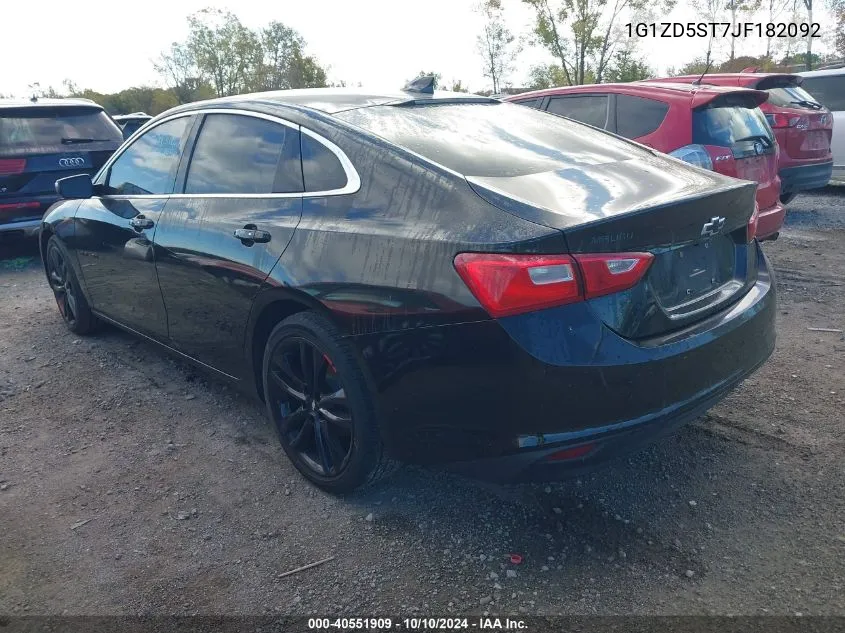 2018 Chevrolet Malibu Lt VIN: 1G1ZD5ST7JF182092 Lot: 40551909