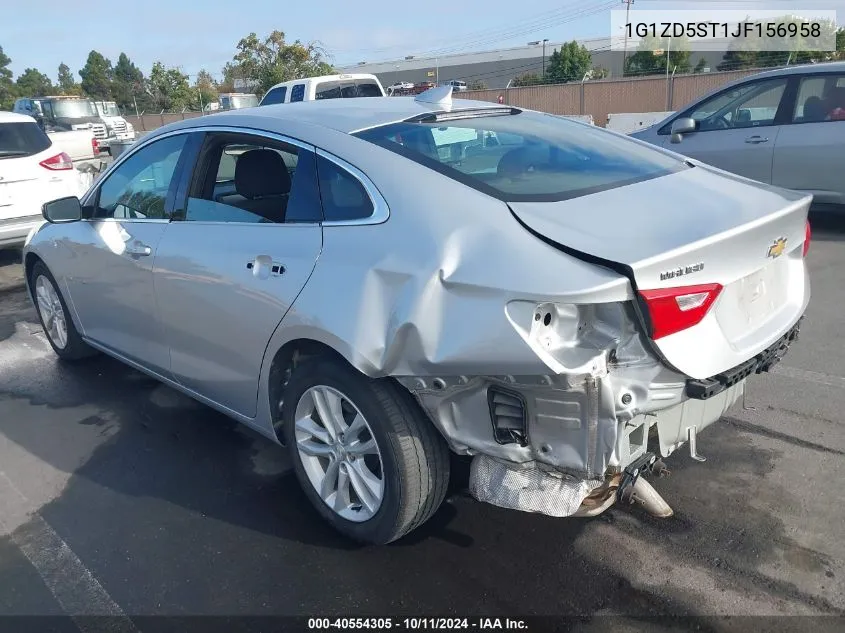 2018 Chevrolet Malibu Lt VIN: 1G1ZD5ST1JF156958 Lot: 40554305