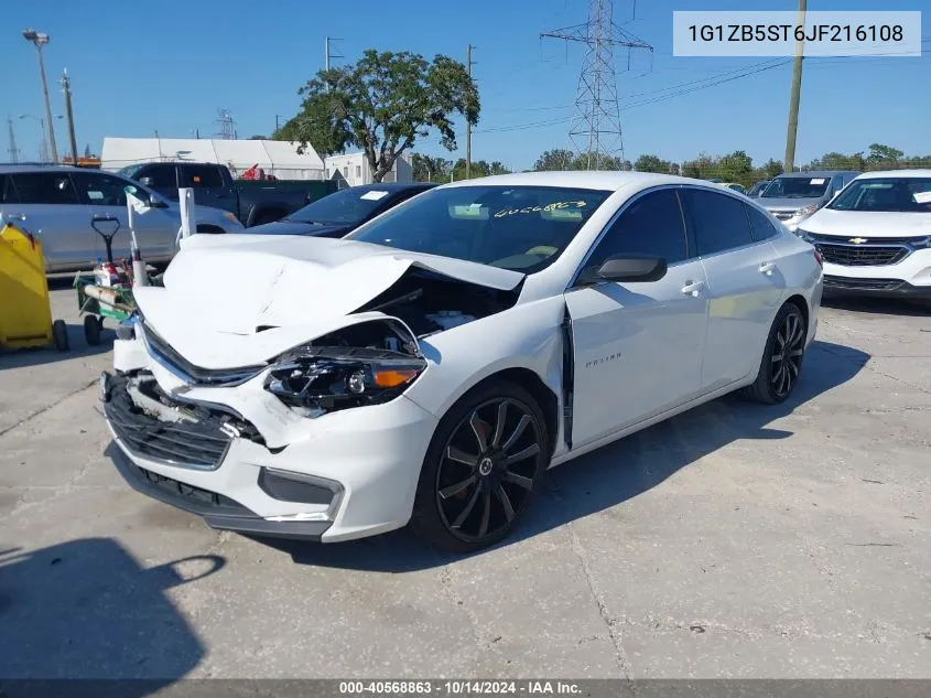 2018 Chevrolet Malibu 1Ls VIN: 1G1ZB5ST6JF216108 Lot: 40568863