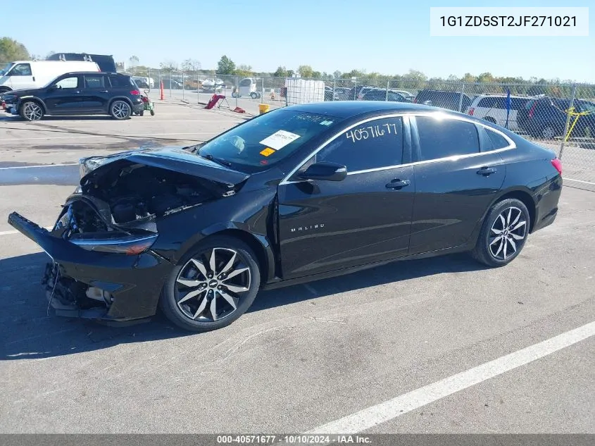 2018 Chevrolet Malibu Lt VIN: 1G1ZD5ST2JF271021 Lot: 40571677