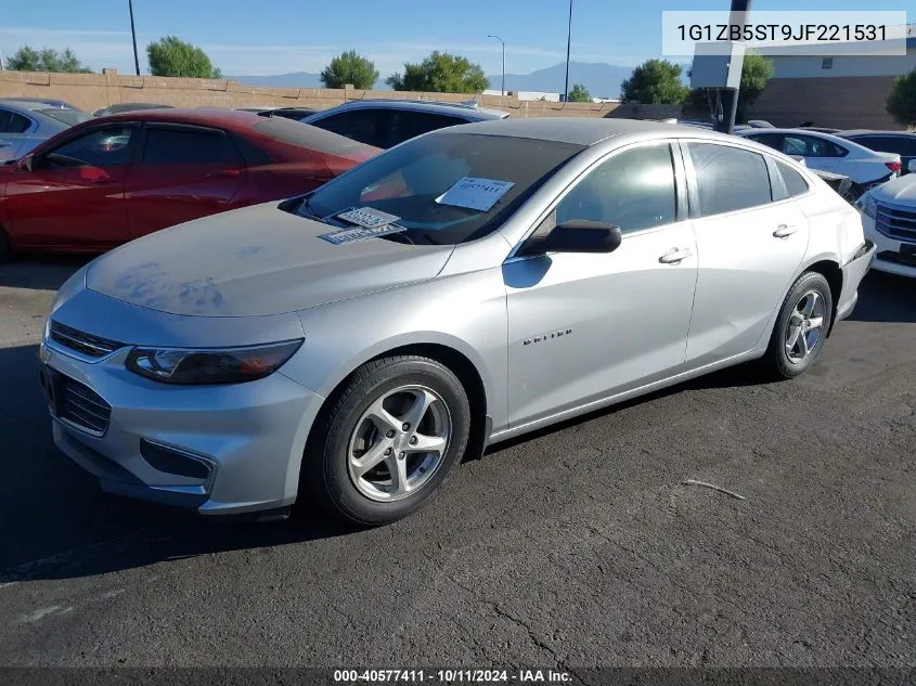 2018 Chevrolet Malibu 1Ls VIN: 1G1ZB5ST9JF221531 Lot: 40577411