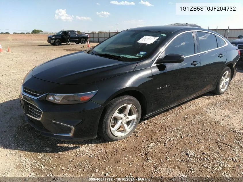 2018 Chevrolet Malibu 1Ls VIN: 1G1ZB5ST0JF204732 Lot: 40577777