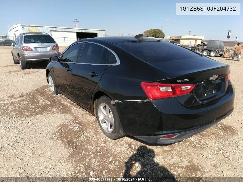 2018 Chevrolet Malibu 1Ls VIN: 1G1ZB5ST0JF204732 Lot: 40577777