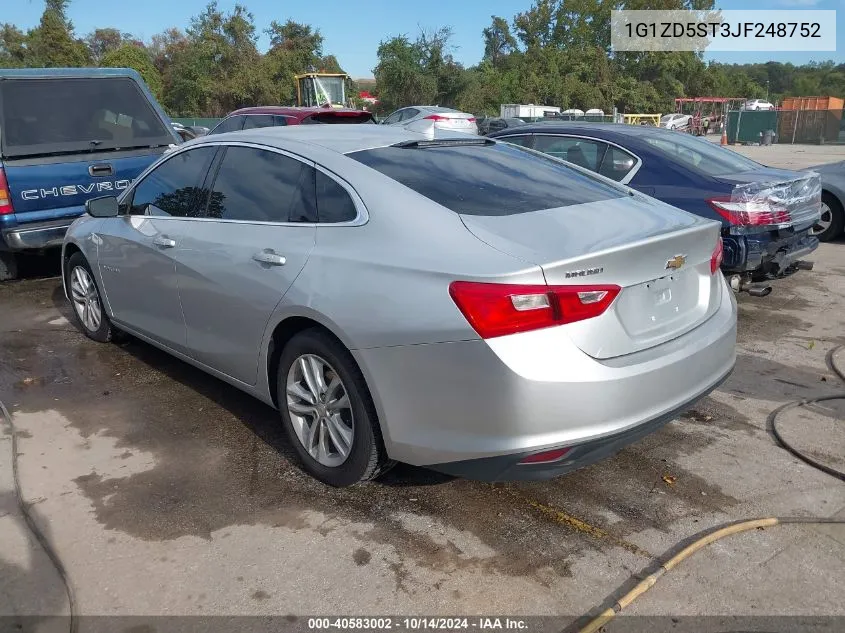 2018 Chevrolet Malibu Lt VIN: 1G1ZD5ST3JF248752 Lot: 40583002