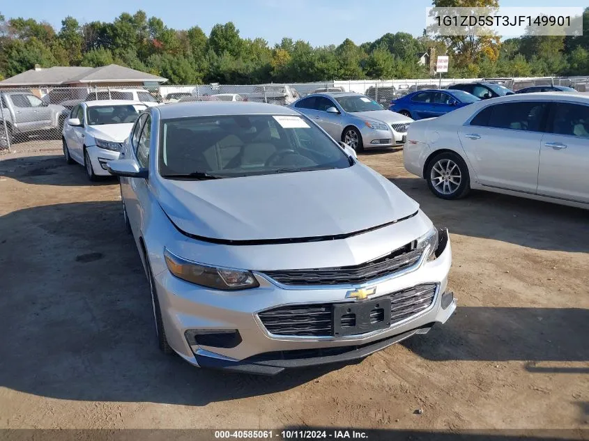 2018 Chevrolet Malibu Lt VIN: 1G1ZD5ST3JF149901 Lot: 40585061