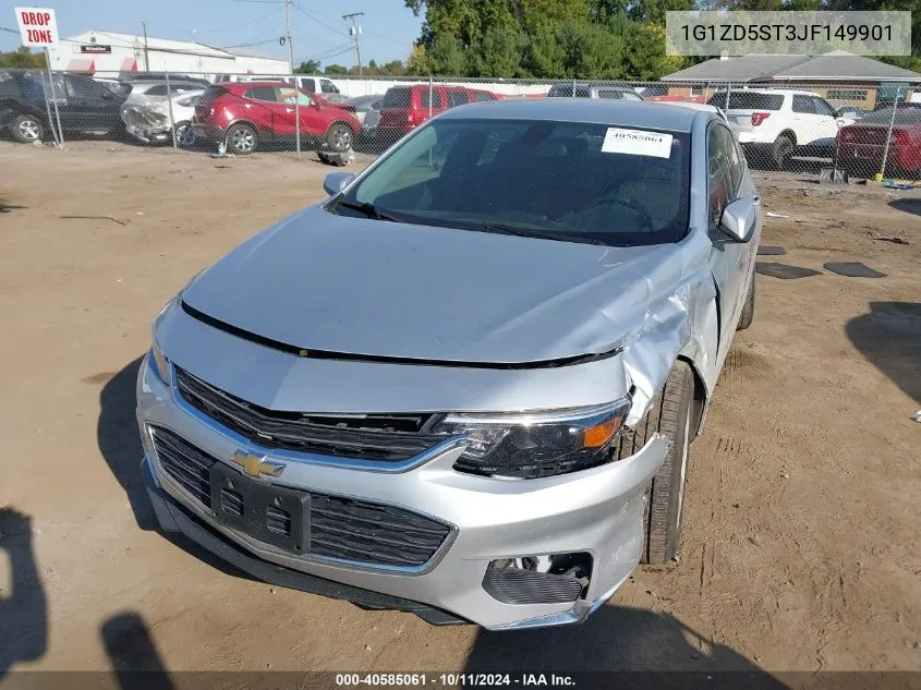 2018 Chevrolet Malibu Lt VIN: 1G1ZD5ST3JF149901 Lot: 40585061