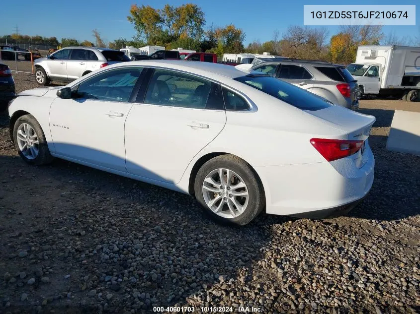 2018 Chevrolet Malibu Lt VIN: 1G1ZD5ST6JF210674 Lot: 40601703