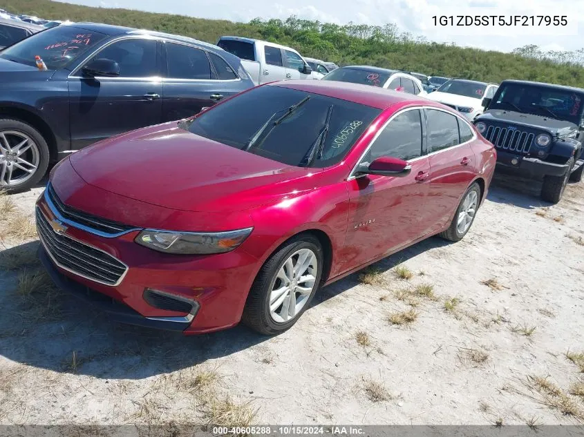 2018 Chevrolet Malibu Lt VIN: 1G1ZD5ST5JF217955 Lot: 40605288