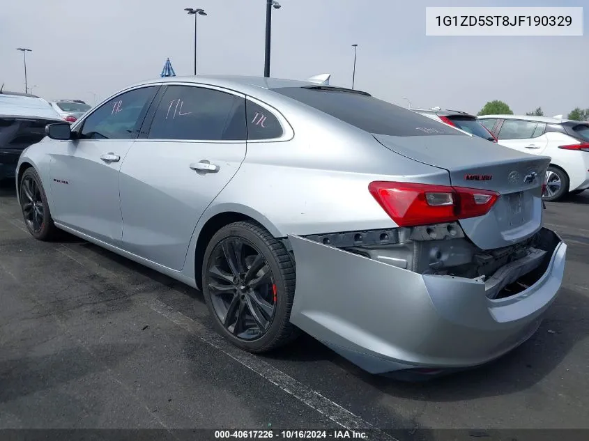 2018 Chevrolet Malibu Lt VIN: 1G1ZD5ST8JF190329 Lot: 40617226