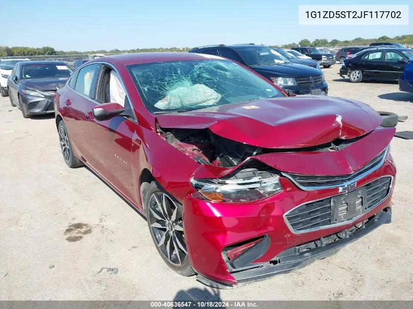 2018 Chevrolet Malibu Lt VIN: 1G1ZD5ST2JF117702 Lot: 40636547