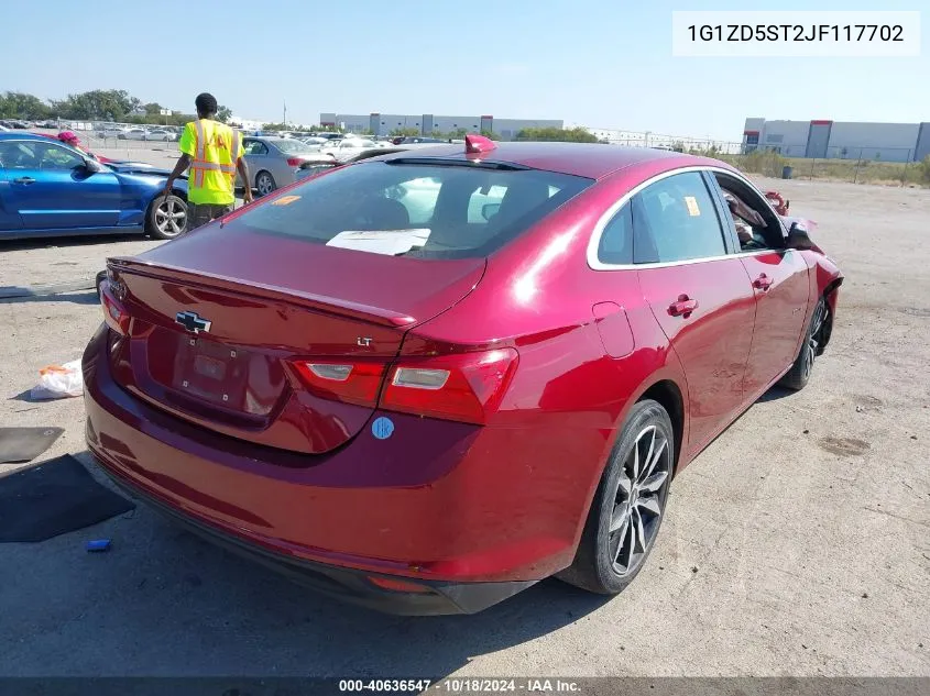 2018 Chevrolet Malibu Lt VIN: 1G1ZD5ST2JF117702 Lot: 40636547