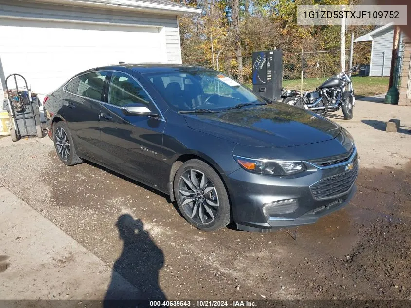 2018 Chevrolet Malibu Lt VIN: 1G1ZD5STXJF109752 Lot: 40639543