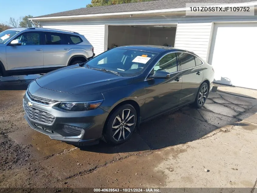 2018 Chevrolet Malibu Lt VIN: 1G1ZD5STXJF109752 Lot: 40639543