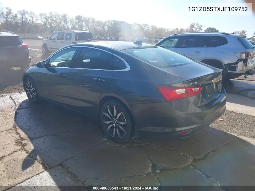 2018 Chevrolet Malibu Lt VIN: 1G1ZD5STXJF109752 Lot: 40639543