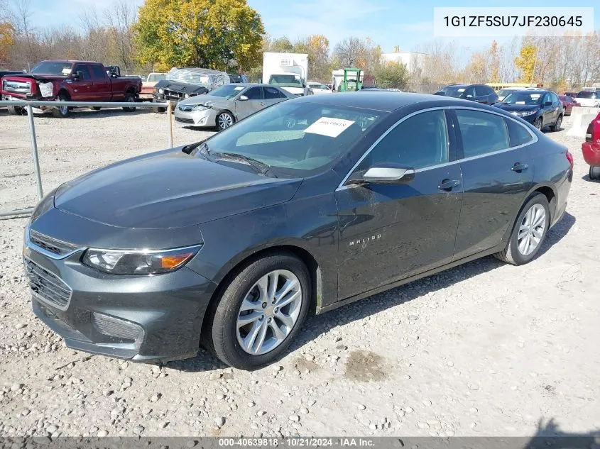 2018 Chevrolet Malibu Hybrid Hybrid VIN: 1G1ZF5SU7JF230645 Lot: 40639818