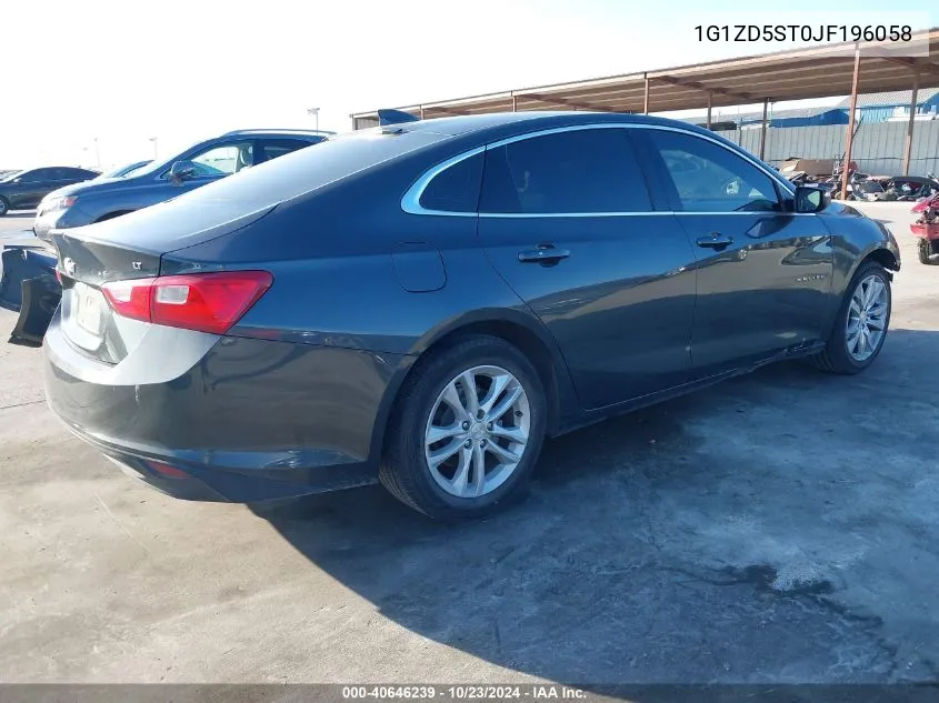 2018 Chevrolet Malibu Lt VIN: 1G1ZD5ST0JF196058 Lot: 40646239