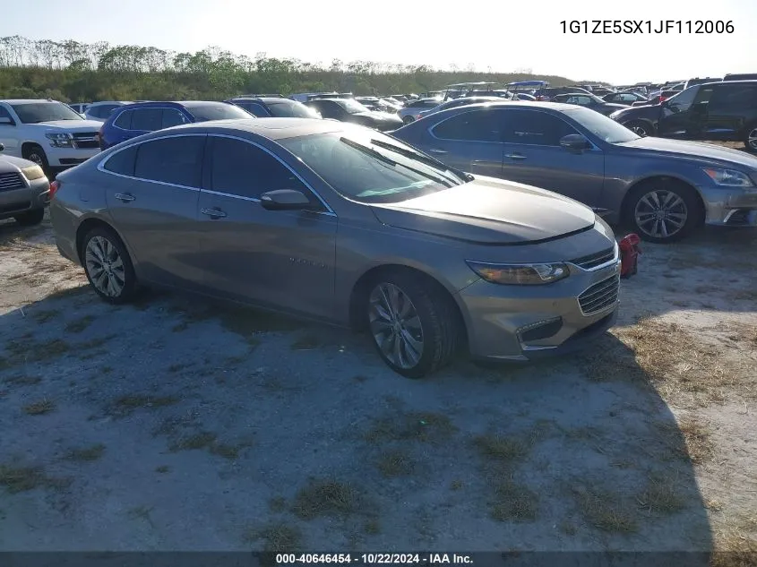 2018 Chevrolet Malibu Premier VIN: 1G1ZE5SX1JF112006 Lot: 40646454