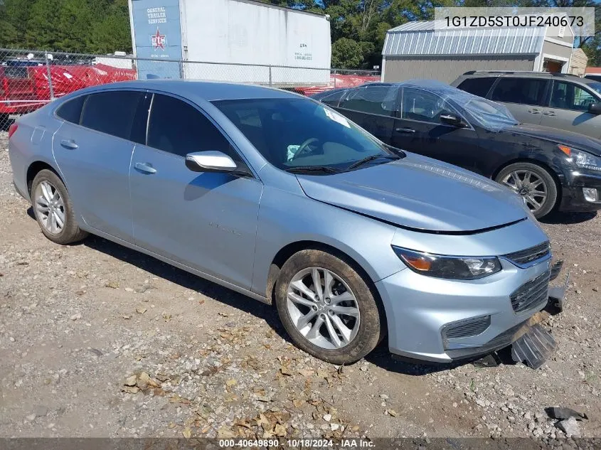 2018 Chevrolet Malibu Lt VIN: 1G1ZD5ST0JF240673 Lot: 40649890