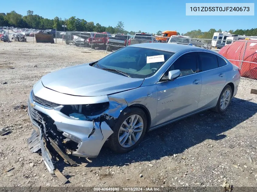 2018 Chevrolet Malibu Lt VIN: 1G1ZD5ST0JF240673 Lot: 40649890