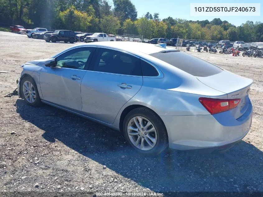 2018 Chevrolet Malibu Lt VIN: 1G1ZD5ST0JF240673 Lot: 40649890