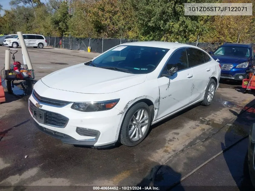 2018 Chevrolet Malibu Lt VIN: 1G1ZD5ST7JF122071 Lot: 40654452