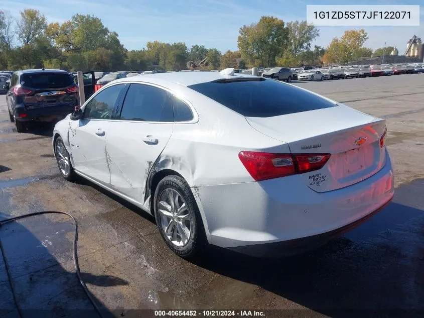 2018 Chevrolet Malibu Lt VIN: 1G1ZD5ST7JF122071 Lot: 40654452