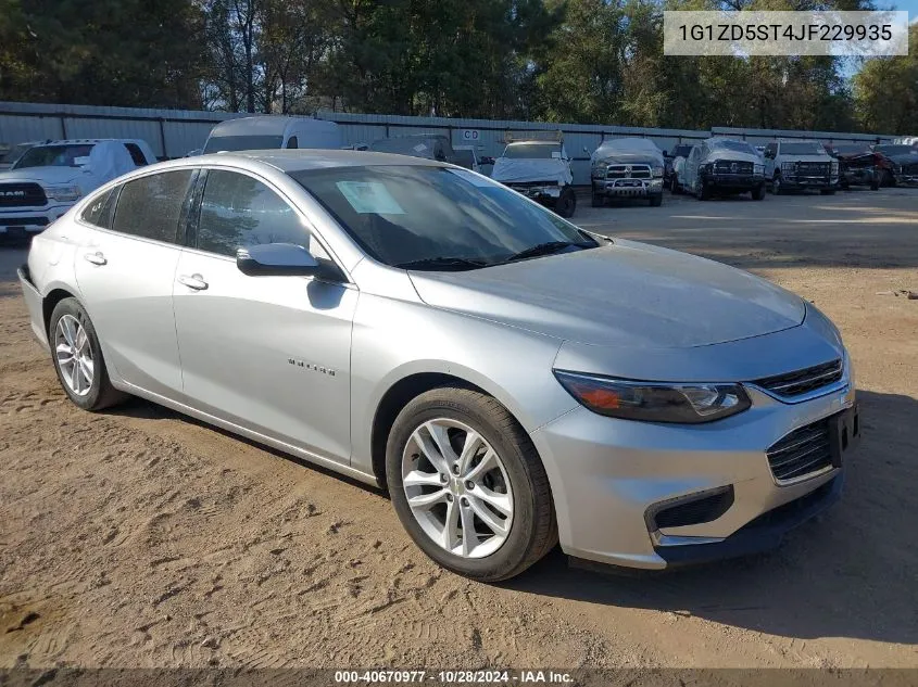 2018 Chevrolet Malibu Lt VIN: 1G1ZD5ST4JF229935 Lot: 40670977